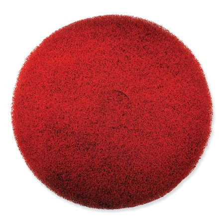 Sc Johnson Professional EZ CARE Heavy Duty Scrub Pad, 13 in. Diameter, Red/Gray, 5PK 311174